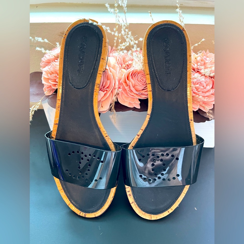 Chanel slip on sandals
